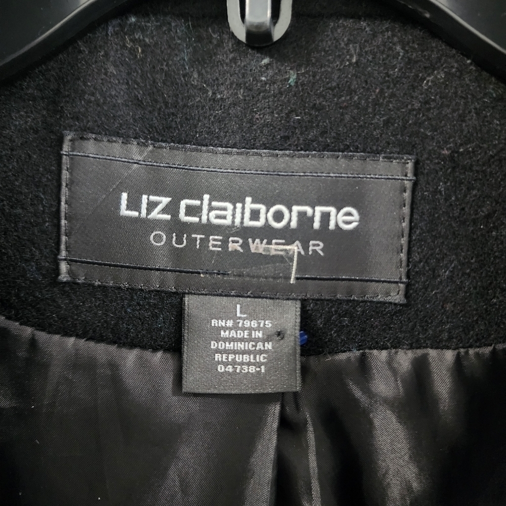 Liz Claiborne Outwear Elegant Black Coat for Womens Size L. - Picture 3 of 16